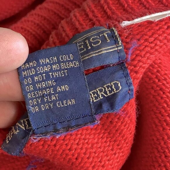 Vintage Herman Geist Ramie Cotton Hand Embroidered Paisley Floral Mock Neck - Picture 6 of 16